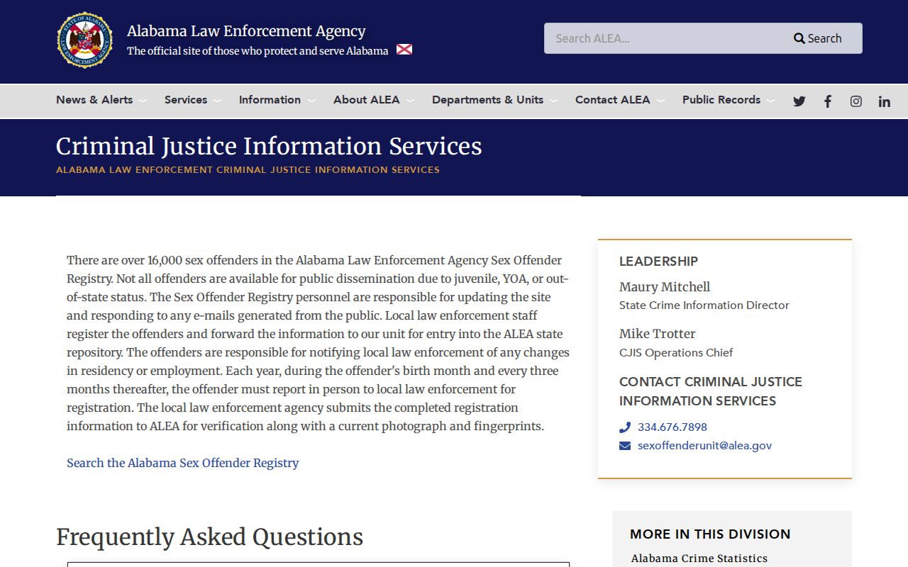 St. Clair County arrest records ALEA registry information