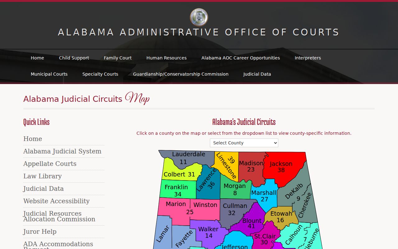St. Clair County court records Alabama judicial circuits resource