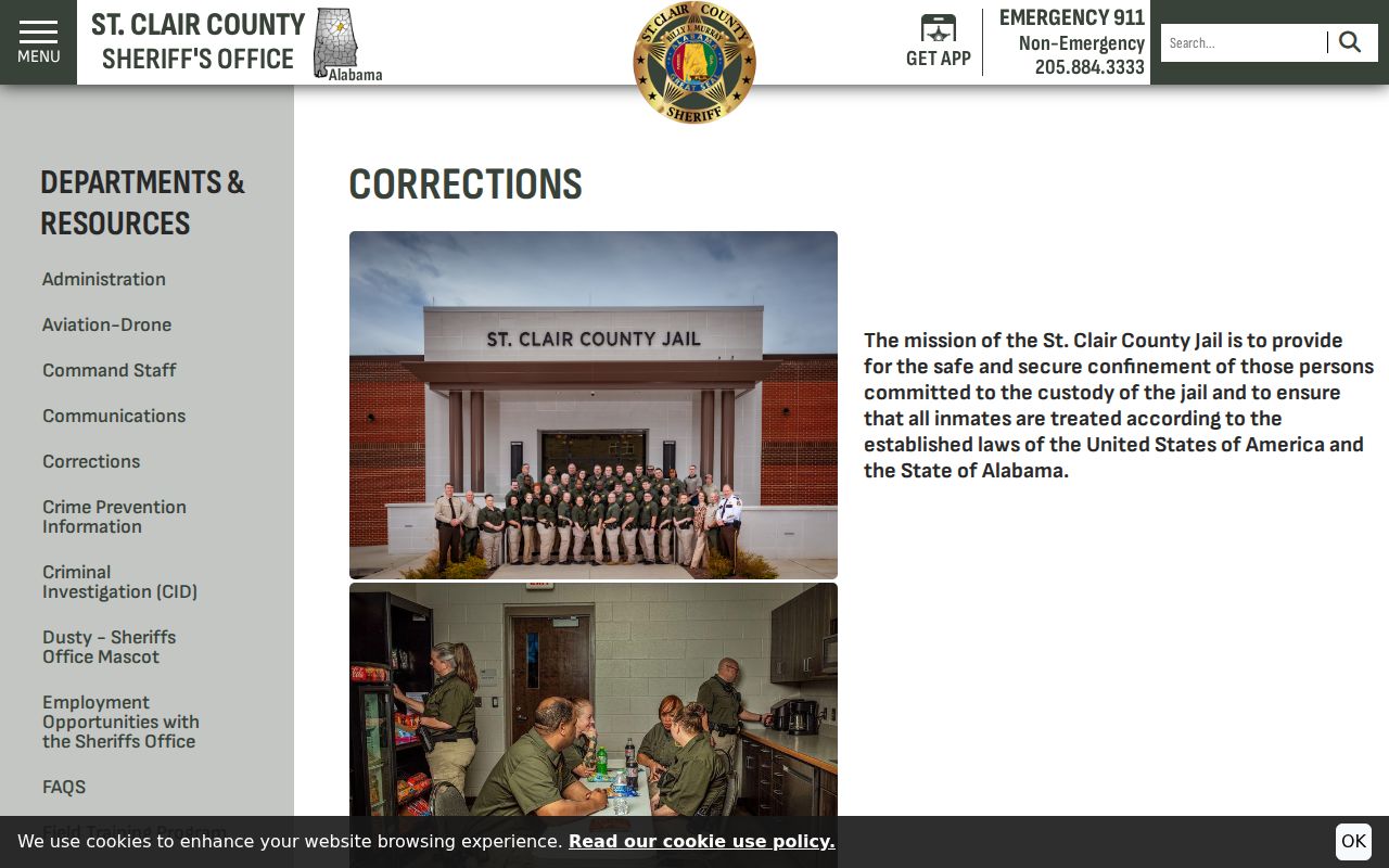 St. Clair County inmate jail corrections information