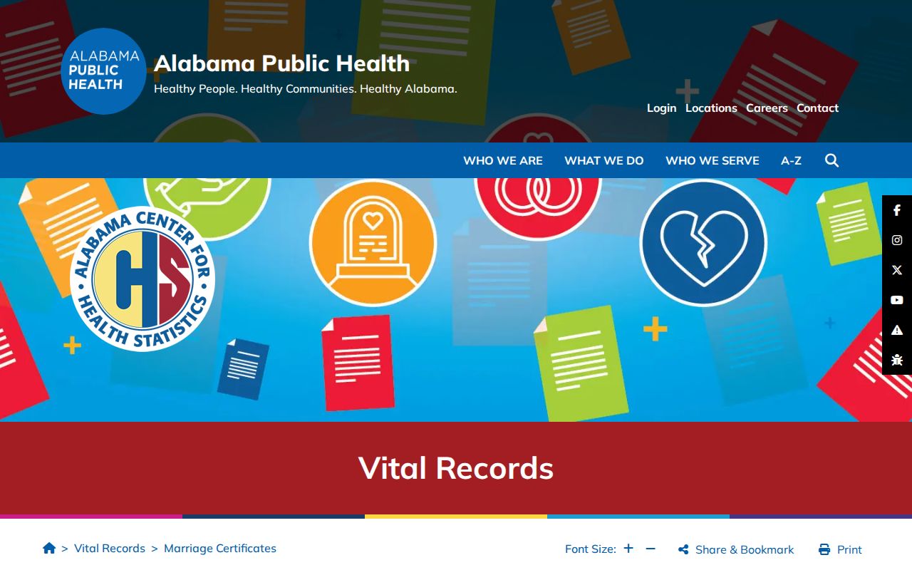 St. Clair County marriage records Alabama certificate request page
