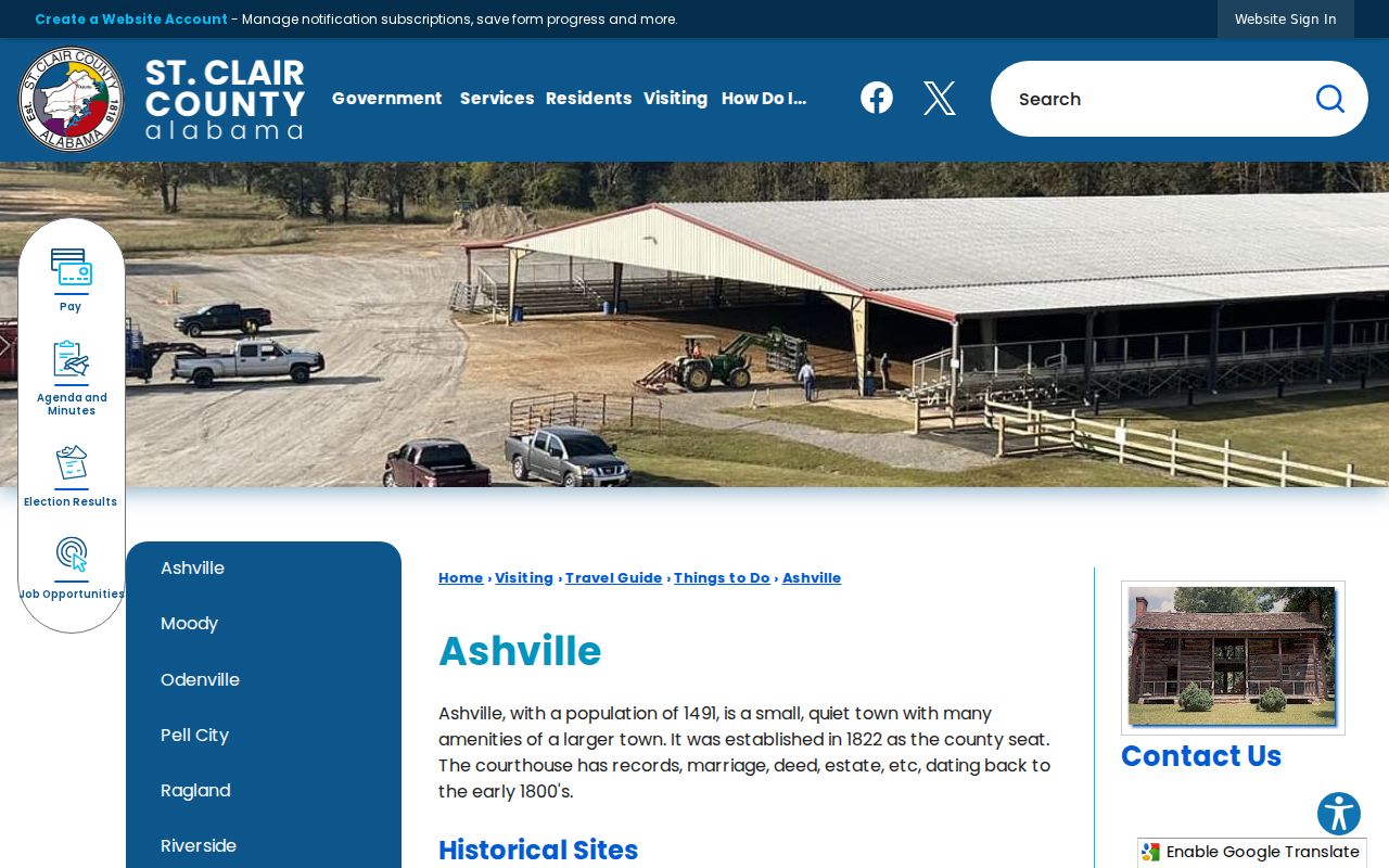 St. Clair County probate records history in Ashville