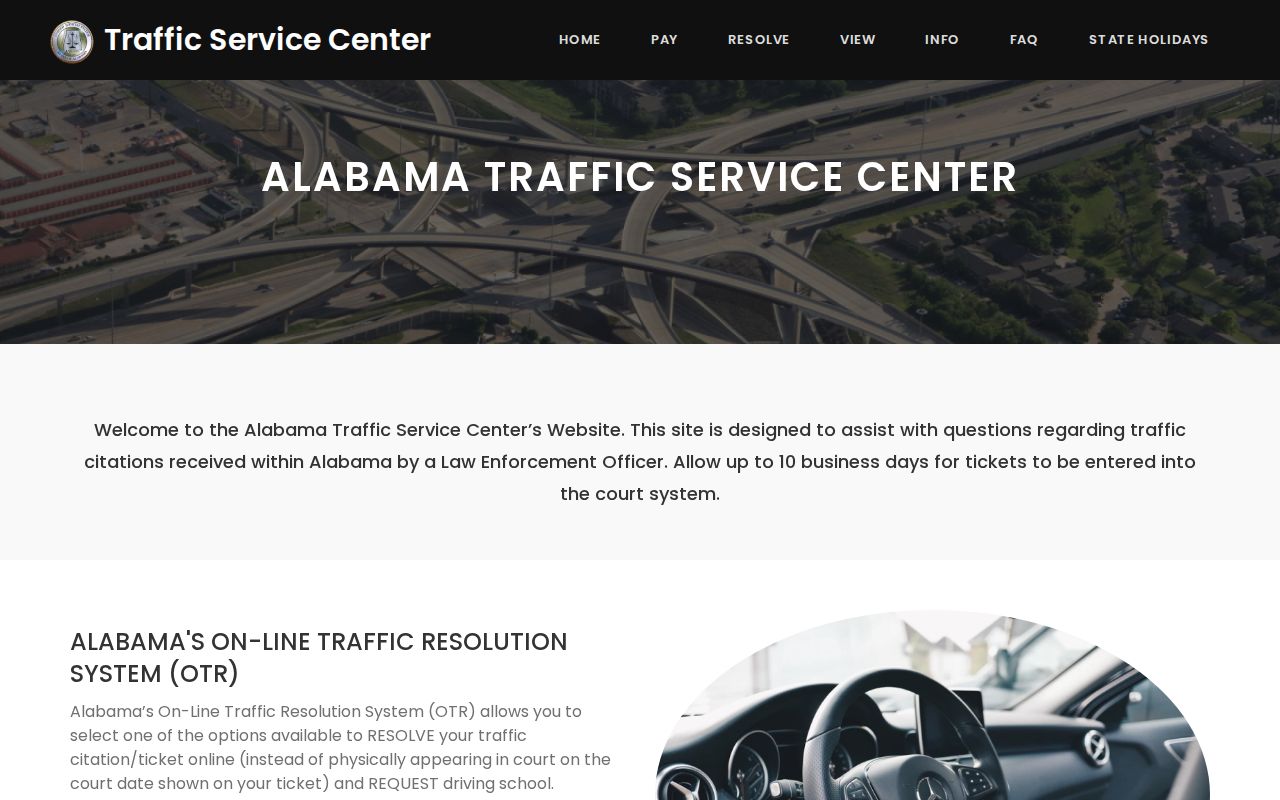 St. Clair County traffic citation lookup Alabama Traffic Service Center